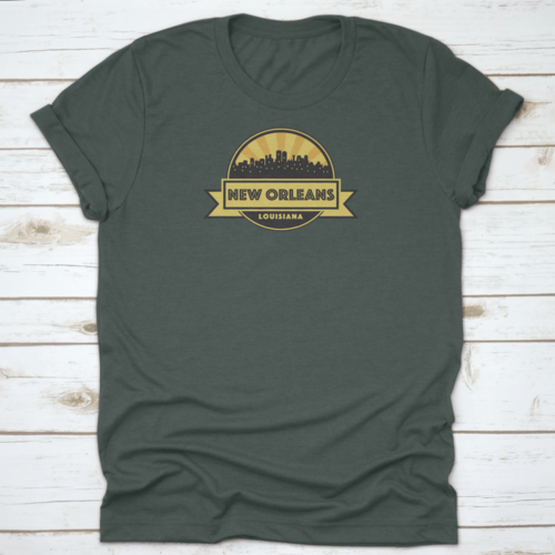 New Orleans Louisiana With Abstract Skyline Design Vector Illustration