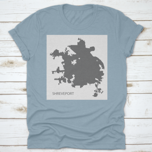 Shreveport Louisiana City Map Grey Illustration Silhouette Shape