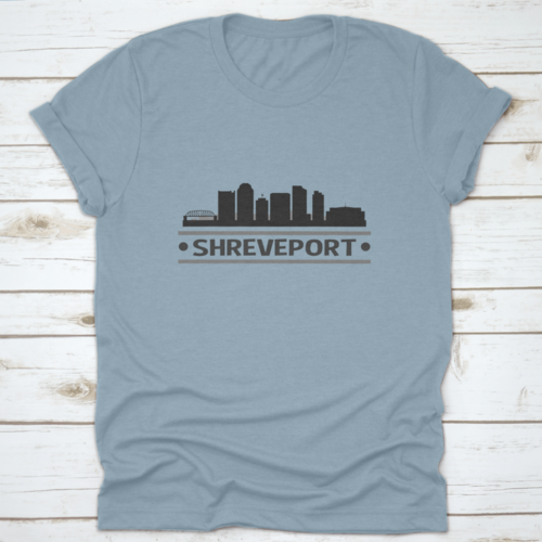 Shreveport Louisiana City Travel. City Skyline. Silhouette City.