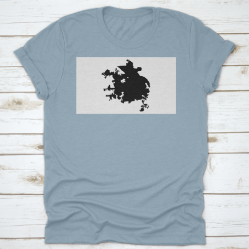 Black Silhouette Of A Map Of The City Of Shreveport In Louisiana In