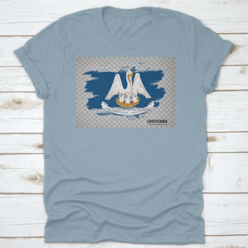 Brush Strokes Illustration Of Flag Of Louisiana, United States Of