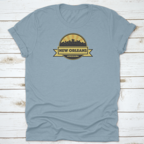 New Orleans Louisiana With Abstract Skyline Design Vector Illustration
