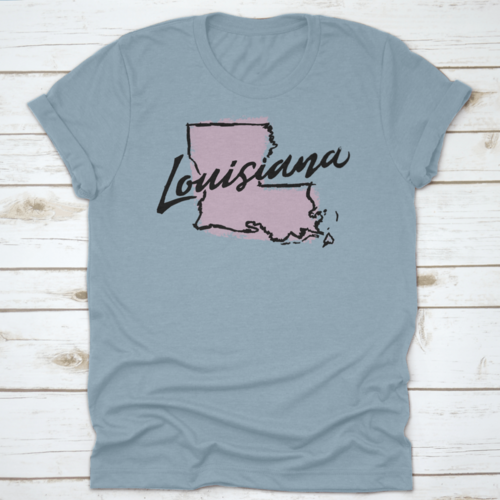 Hand Drawn Outline Illustration Of Louisiana State Map Vector Art