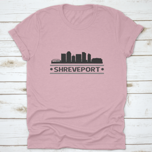 Shreveport Louisiana City Travel. City Skyline. Silhouette City.