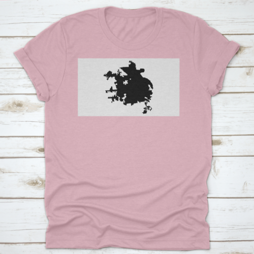 Black Silhouette Of A Map Of The City Of Shreveport In Louisiana In