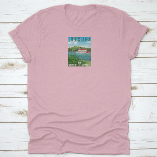 Vector Illustration Of Louisiana Travel Vacation Poster With Paddle