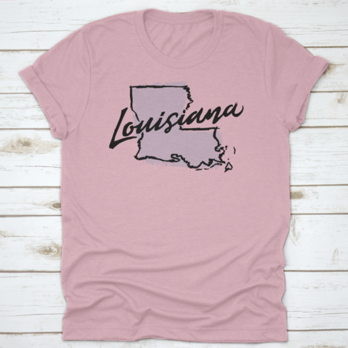 Hand Drawn Outline Illustration Of Louisiana State Map Vector Art