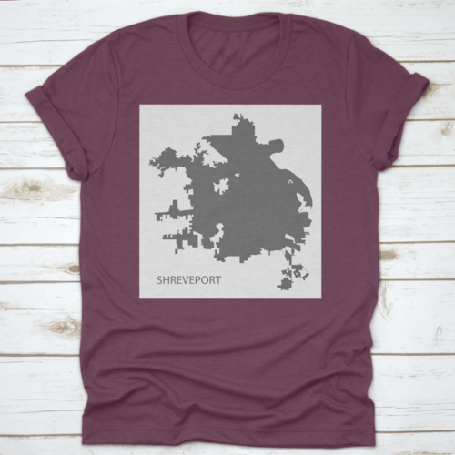 Shreveport Louisiana City Map Grey Illustration Silhouette Shape