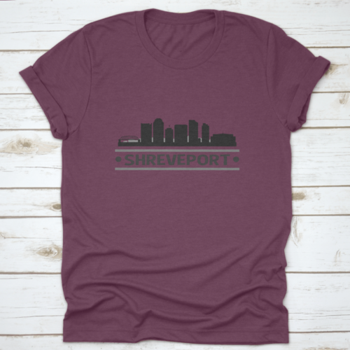 Shreveport Louisiana City Travel. City Skyline. Silhouette City.