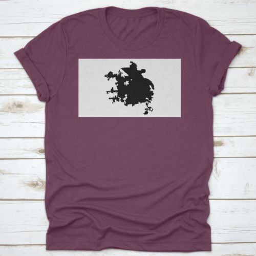 Black Silhouette Of A Map Of The City Of Shreveport In Louisiana In