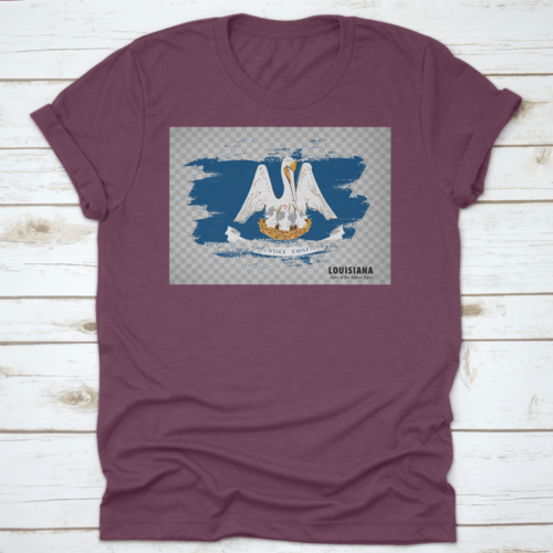 Brush Strokes Illustration Of Flag Of Louisiana, United States Of