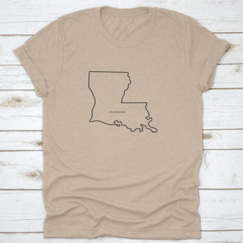 Simple Line Drawing Outline Of The Map Of Louisiana Usa With Simple