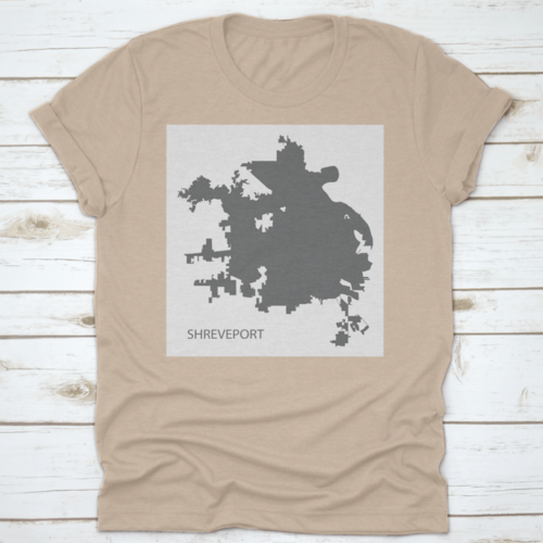 Shreveport Louisiana City Map Grey Illustration Silhouette Shape