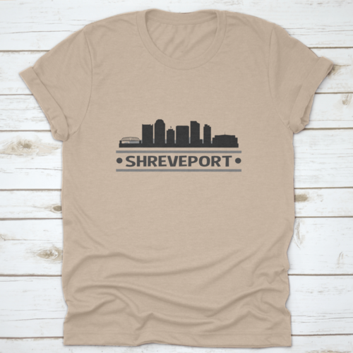 Shreveport Louisiana City Travel. City Skyline. Silhouette City.