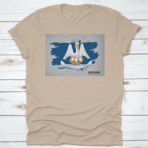 Brush Strokes Illustration Of Flag Of Louisiana, United States Of