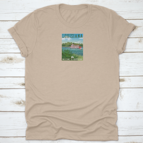 Vector Illustration Of Louisiana Travel Vacation Poster With Paddle