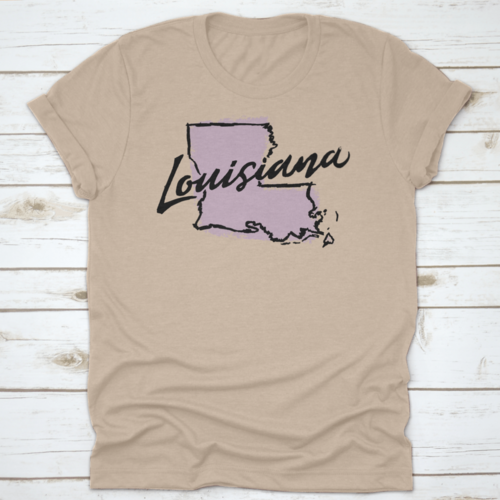 Hand Drawn Outline Illustration Of Louisiana State Map Vector Art