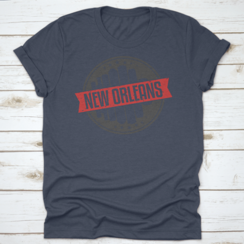 New Orleans Louisiana Round. Travel Stamp Icon Skyline City Design.