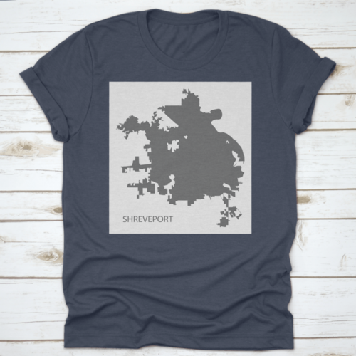 Shreveport Louisiana City Map Grey Illustration Silhouette Shape