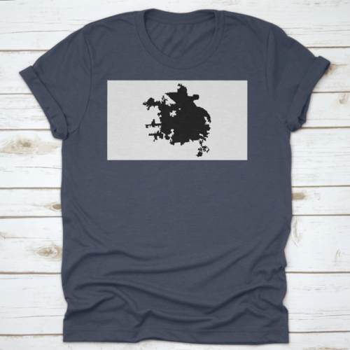 Black Silhouette Of A Map Of The City Of Shreveport In Louisiana In