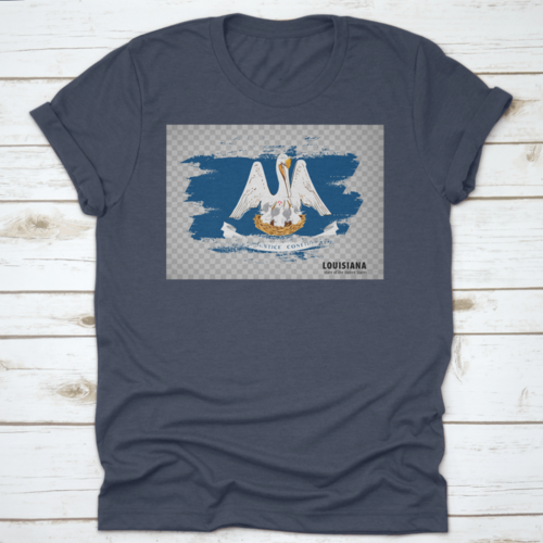 Brush Strokes Illustration Of Flag Of Louisiana, United States Of