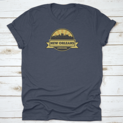 New Orleans Louisiana With Abstract Skyline Design Vector Illustration