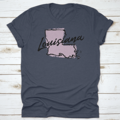 Hand Drawn Outline Illustration Of Louisiana State Map Vector Art