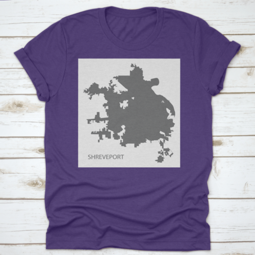 Shreveport Louisiana City Map Grey Illustration Silhouette Shape