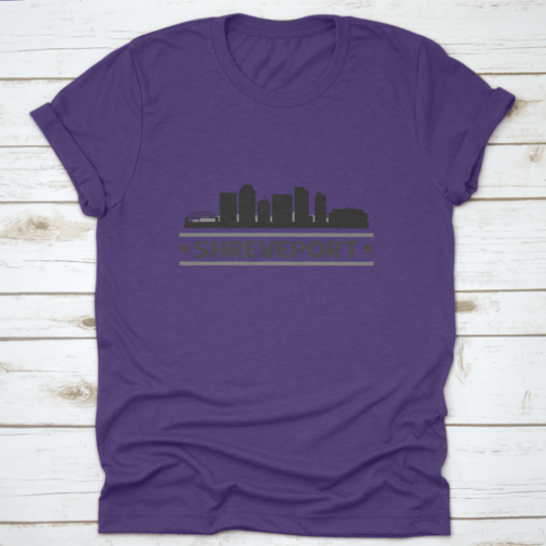 Shreveport Louisiana City Travel. City Skyline. Silhouette City.