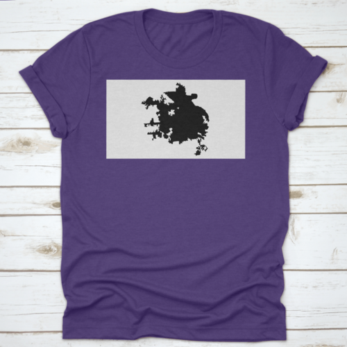 Black Silhouette Of A Map Of The City Of Shreveport In Louisiana In