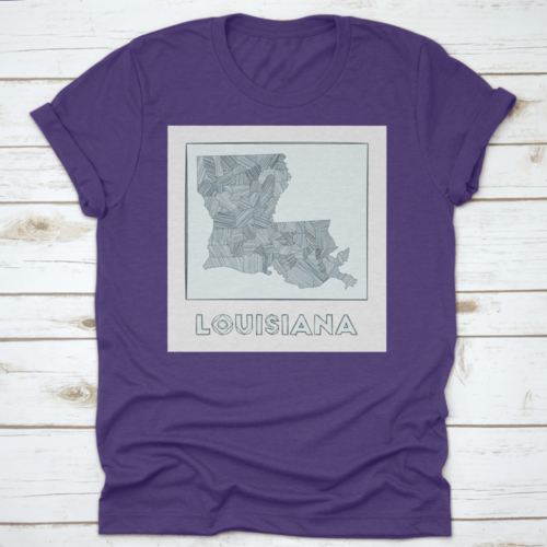 A Sketch Of The Map Of The State Of Louisiana Represented With Hachure
