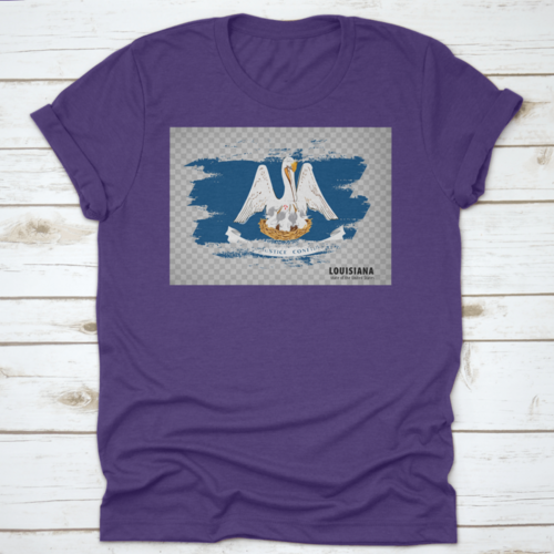 Brush Strokes Illustration Of Flag Of Louisiana, United States Of