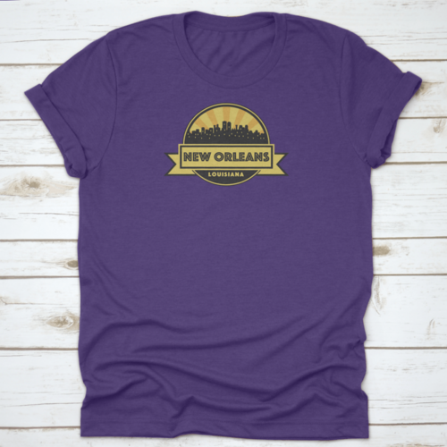 New Orleans Louisiana With Abstract Skyline Design Vector Illustration