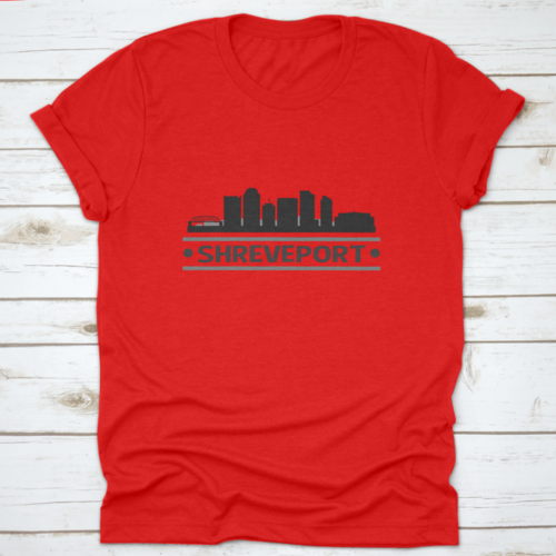 Shreveport Louisiana City Travel. City Skyline. Silhouette City.