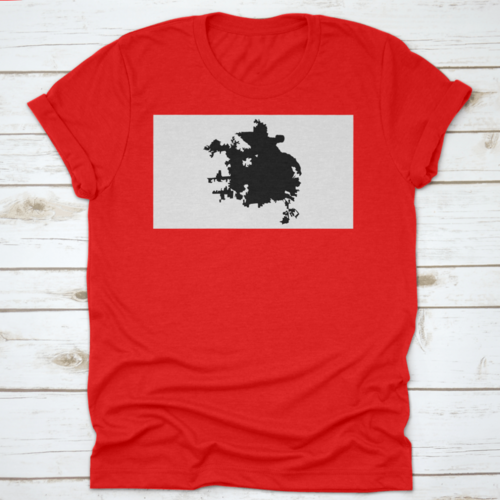 Black Silhouette Of A Map Of The City Of Shreveport In Louisiana In