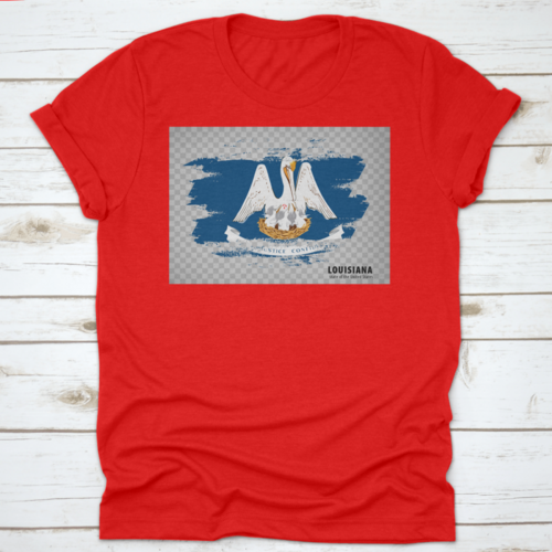 Brush Strokes Illustration Of Flag Of Louisiana, United States Of