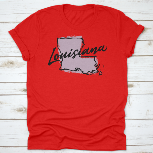 Hand Drawn Outline Illustration Of Louisiana State Map Vector Art