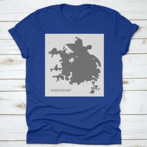 Shreveport Louisiana City Map Grey Illustration Silhouette Shape