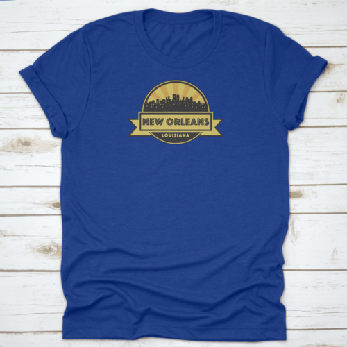 New Orleans Louisiana With Abstract Skyline Design Vector Illustration