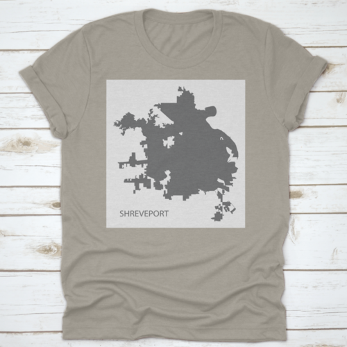 Shreveport Louisiana City Map Grey Illustration Silhouette Shape