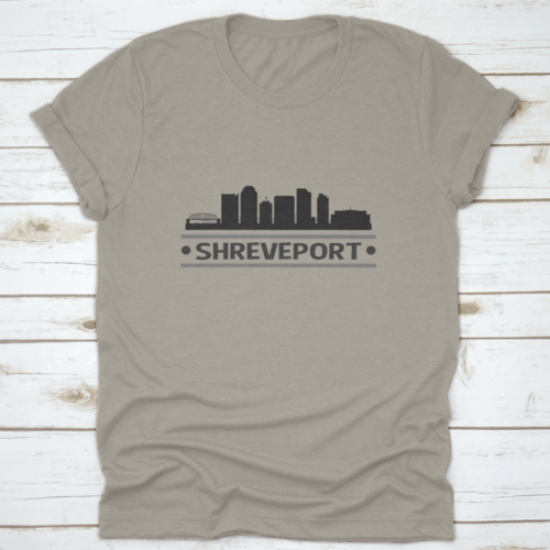 Shreveport Louisiana City Travel. City Skyline. Silhouette City.