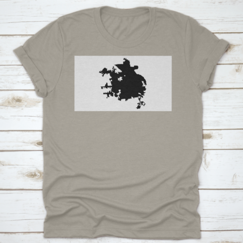 Black Silhouette Of A Map Of The City Of Shreveport In Louisiana In