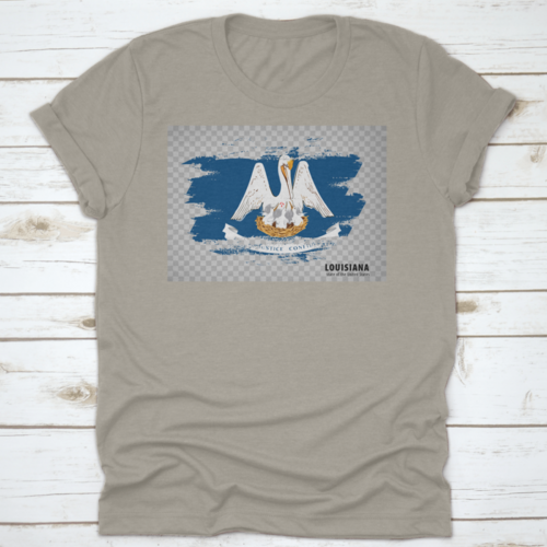 Brush Strokes Illustration Of Flag Of Louisiana, United States Of