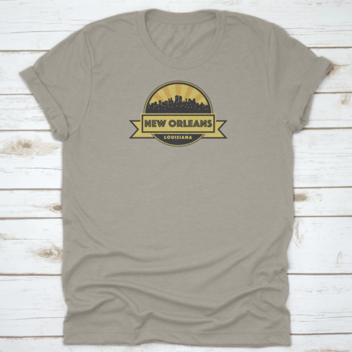 New Orleans Louisiana With Abstract Skyline Design Vector Illustration
