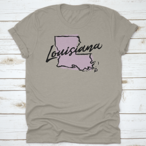 Hand Drawn Outline Illustration Of Louisiana State Map Vector Art