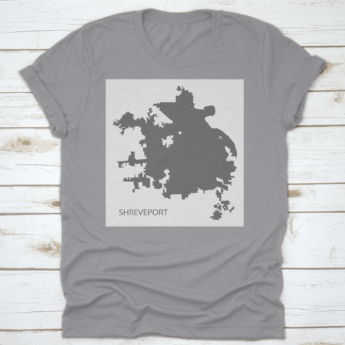 Shreveport Louisiana City Map Grey Illustration Silhouette Shape