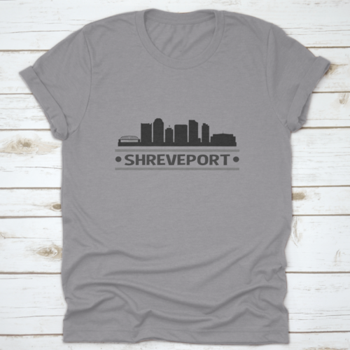 Shreveport Louisiana City Travel. City Skyline. Silhouette City.