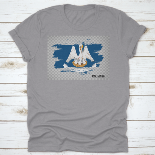 Brush Strokes Illustration Of Flag Of Louisiana, United States Of