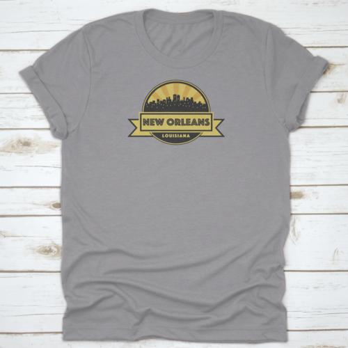 New Orleans Louisiana With Abstract Skyline Design Vector Illustration