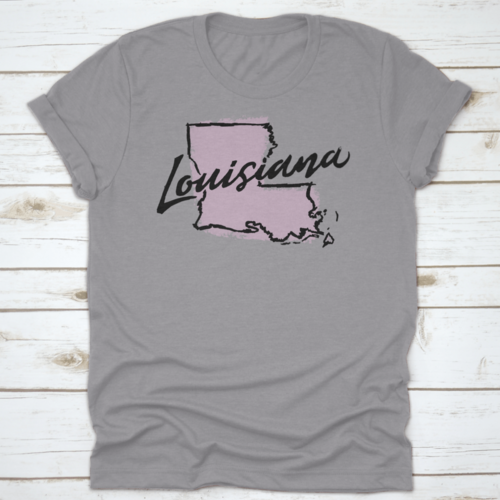 Hand Drawn Outline Illustration Of Louisiana State Map Vector Art